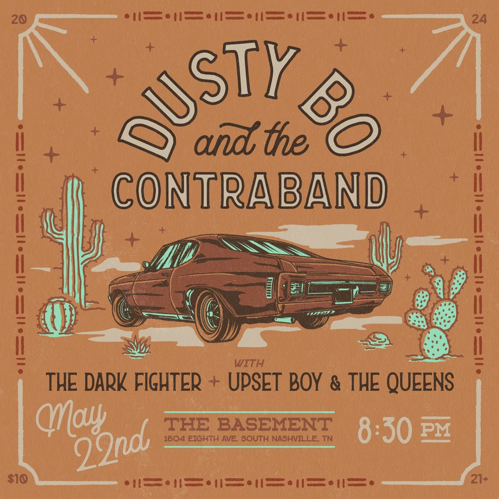 TONIGHT!! @dustyvox and the Contraband are in the house with The Dark Fighter and Upset Boy & The Queens! Doors are at 8:30PM and show starts at 9PM. Grab tickets when doors open or at thebasementnashville.com 🎟️