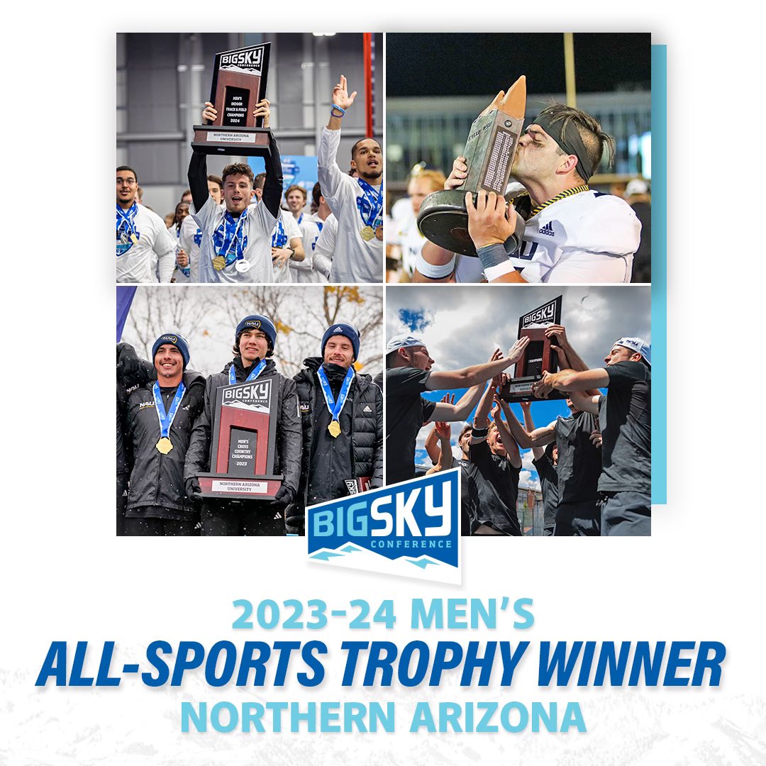 𝒥𝒶𝒸𝓀𝓈 𝑜𝓃 𝒯𝑜𝓅 🏆 @NAUAthletics wins the Big Sky Men’s All-Sports Trophy #ExperienceElevated