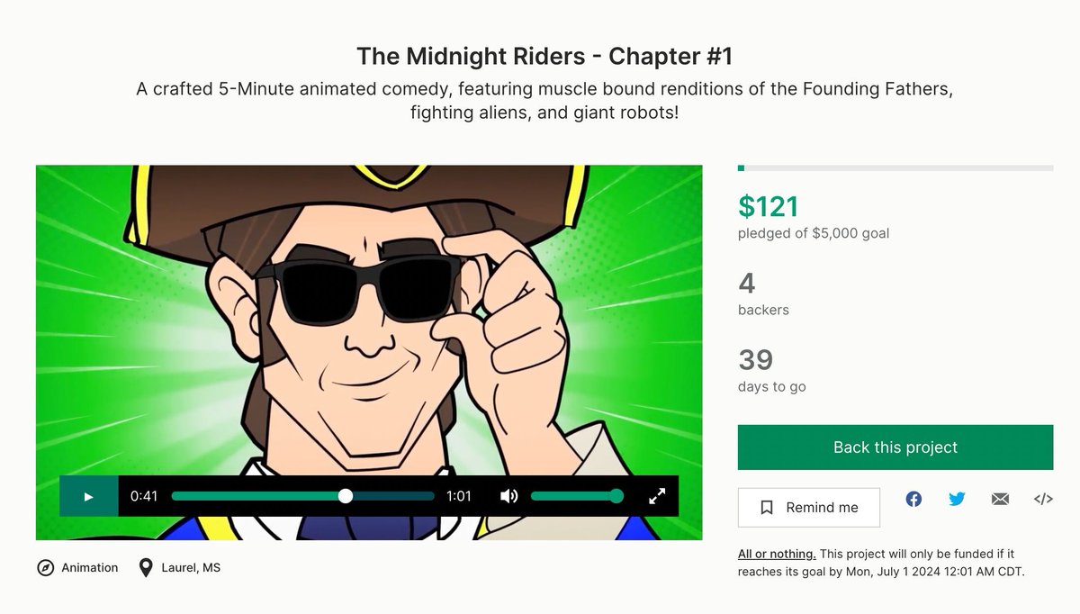 I'm thrilled to announce that I've launched a Kickstarter campaign for The Midnight Riders - Chapter #1. This project means the world to me, and with your support, we can make it a reality! Check out the campaign here: buff.ly/4bQc6UW