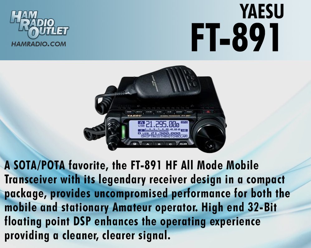 hro.net/NDdtZGNjMVT
A SOTA/POTA favorite, the FT-891 HF All Mode Mobile Transceiver with its legendary receiver design in a compact package, provides uncompromised performance.
All products here: hamradio.com
#HamRadioOutlet #HRO #amateurradio #hamradio