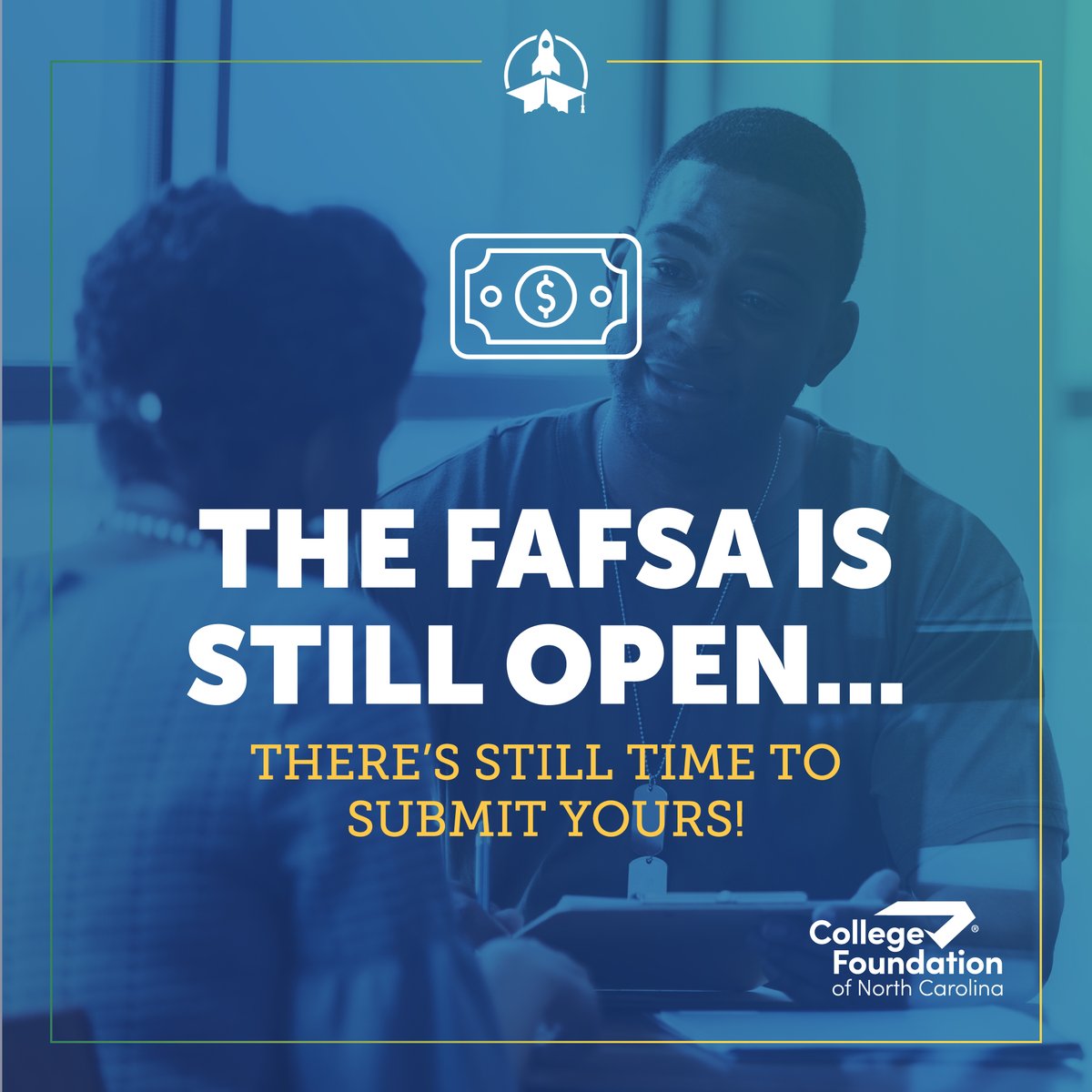 Graduating students: make sure to fill out your @FAFSA! NC has set a goal to have 2 million residents attain a degree or industry-valued credential by 2030. Filling out your FAFSA is a critical step in this process: bit.ly/3Q7HOEr
#2MillionBy2030 #WorkforceDev