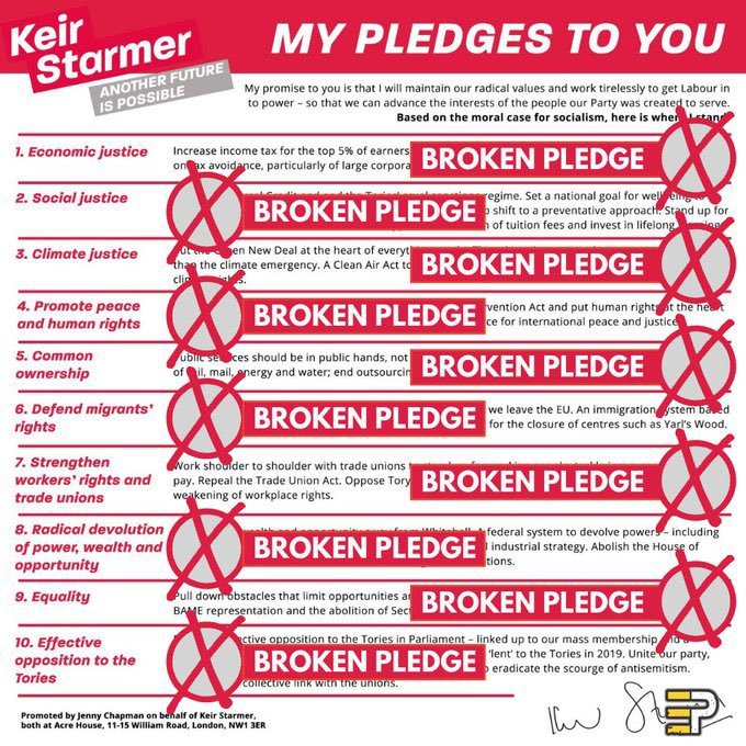 @Keir_Starmer This Charlatan will promise to bring change, like he promised to rena

This Charlatan is lying when he promises change. Just like he lied about all his other 'Pledges'. #NeverVoteLabourAgain #StarmerIsATory #NeverTrustATory