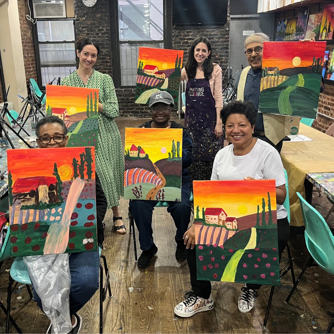 We recently hosted a free paint ‘n’ sip event for older adults affected by cancer at the Painting Lounge in NYC! Participants had the opportunity to connect with others while creating beautiful paintings. 🎨 Learn more about our support for older adults: loom.ly/K0mR9iE