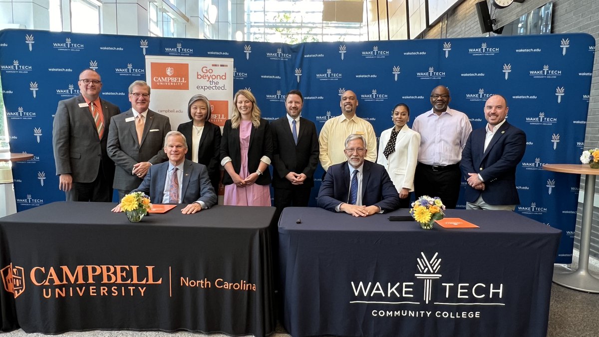 [NEWS] - Wake Tech and Campbell University have formed a partnership to provide students at the state’s largest community college with a guaranteed pathway to a bachelor’s degree. More: bit.ly/3QTS8jK