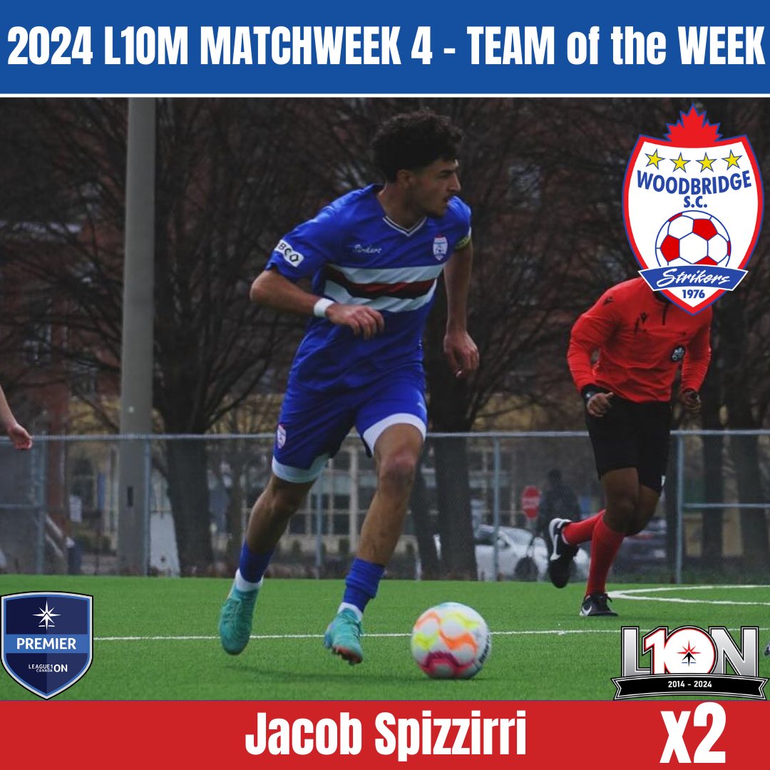 Congrats to our captain @jacobspizzirri6 on goin’ “BACK TO BACK,” earning a spot on the Match Week 4️⃣ Men’s L1O TEAM OF THE WEEK‼️⭐️ • • @L1OMens has announced the Men’s Premier Division for MATCH WEEK FOUR ~ TOTW! ⚽️ #TheBridge ; #UpTheBridge x #L1OLive 👀👊🏻 📸 ~ @cloudnorthtv
