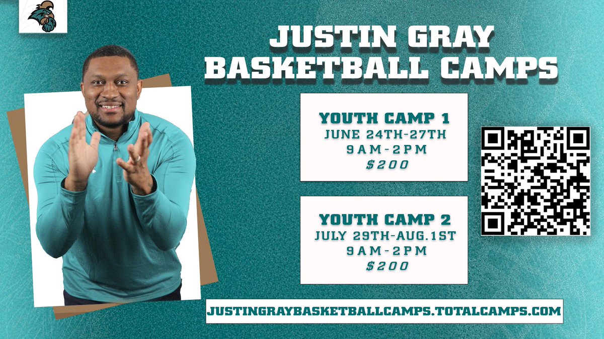 Camp season is around the corner!! Spots are filling up FAST! We couldn’t be more excited for the inaugural summer of Justin Gray Basketball Camps here at THE COAST! Here is the Link⬇️
…tingraybasketballcamps.totalcamps.com/About%20Us