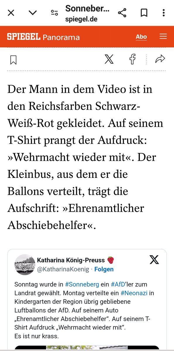 IrisRoder42813's tweet photo. Nach #Wahl von #AfD-Landrat
Robert #Sesselmann
Video zeigt #Neonazi, der offenbar an Kita im Kreis #Sonneberg blaue #Luftballons verteilt
Auf seinem T-Shirt steht »Wehrmacht wieder mit«:
Siehe Video
#wirsindmehr #fckafd #gegenRechts #gegenNazi
https://t.co/cxUyPK0qFn https://t.co/dGGcODGp3b