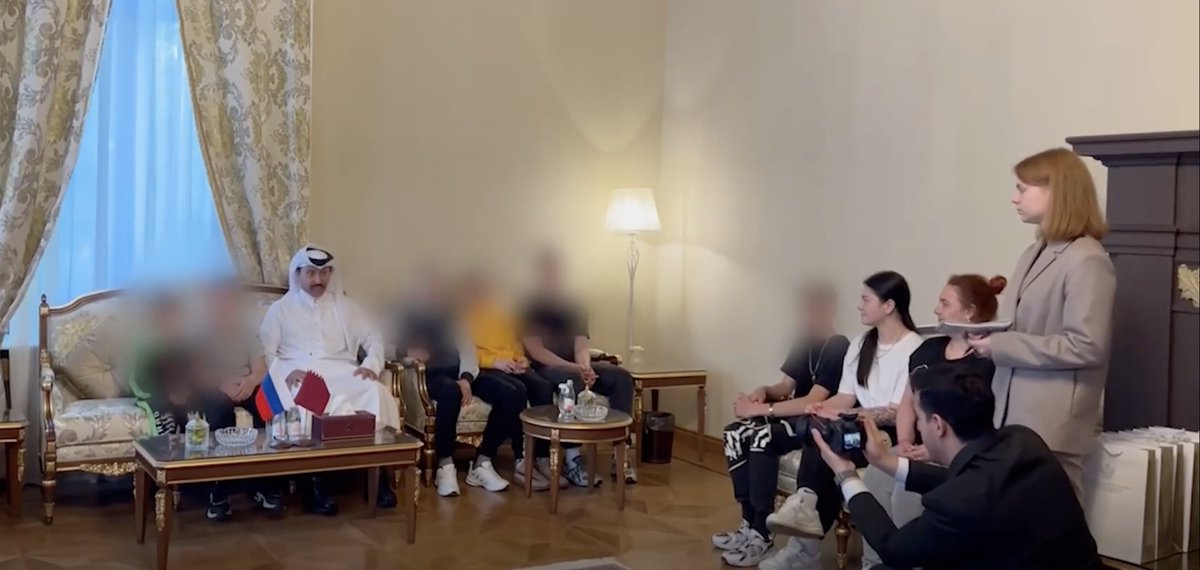#Russia has turned back to #Ukraine six children kidnapped by Russian servicemen The transfer was mediated by #Qatar. A group of six boys aged between 6 and 17, including two brothers, were handed over to their families today at the Qatari embassy in Moscow.