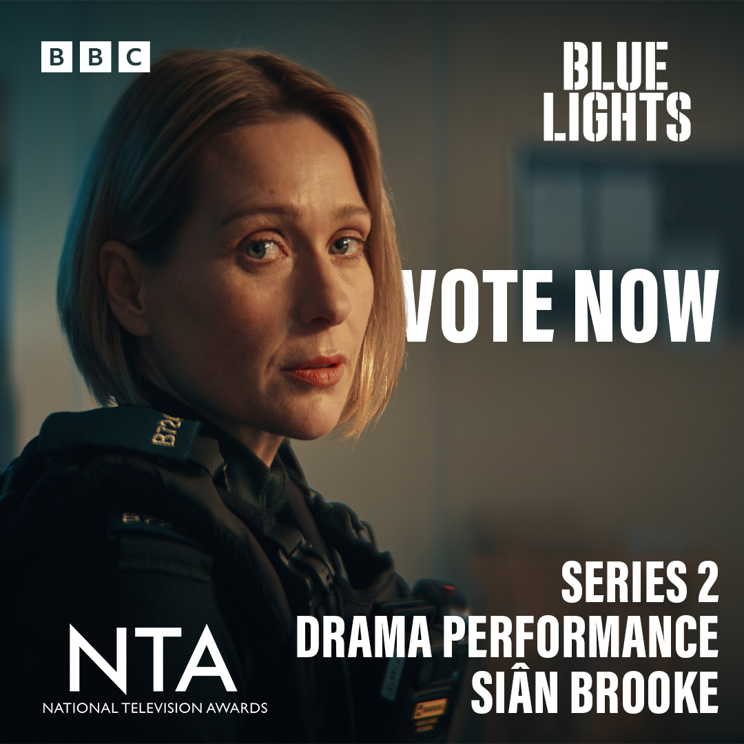 🎉#BlueLights has made the long list for this year's @OfficialNTAs🎉 Series 2 has been nominated for Returning Drama & Sian Brooke for Drama Performance.
Voting is now open!! All votes must be in by 11pm on 31st May 2024.  nationaltvawards.com

#NTAAwards2024