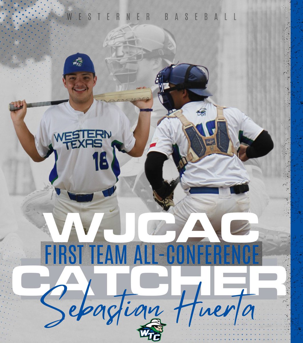 Congratulations to Sophomore Catcher and Northwestern State University Commit, Sebastian Huerta on his selection to the WJCAC All-Conference Team as a First Team Catcher ⚾️🤠
