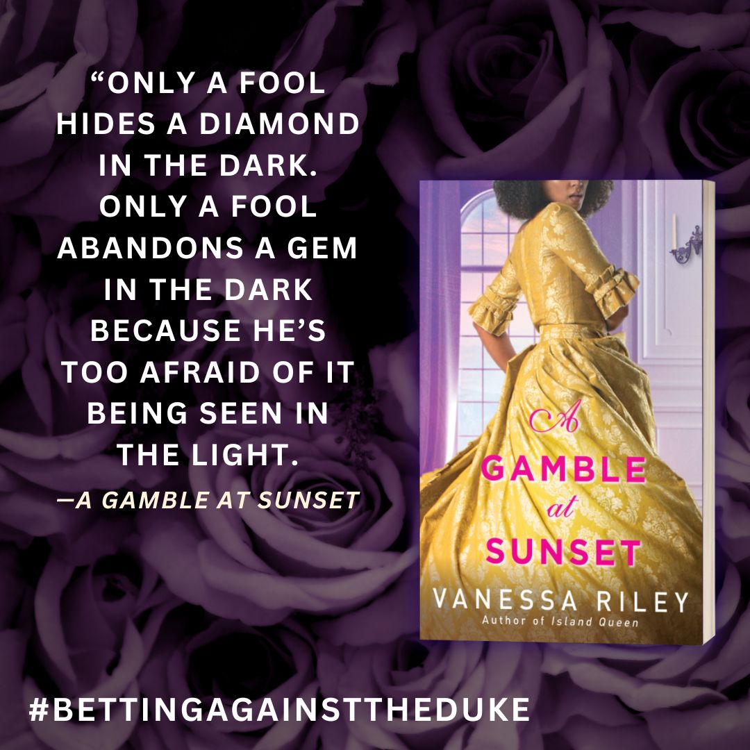 If you love historical romances and wallflower heroines, get swept up in @VanessaRiley's A GAMBLE AT SUNSET available now! ow.ly/7trU50RQ3Iv