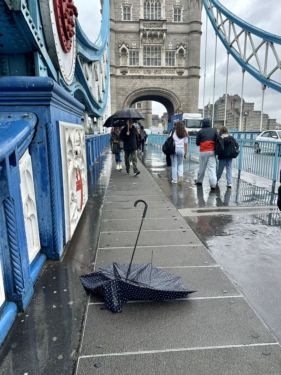 I was telling some ppl earlier one of my new hobbies is watching ppls umbrellas flip inside out but this takes the cake.