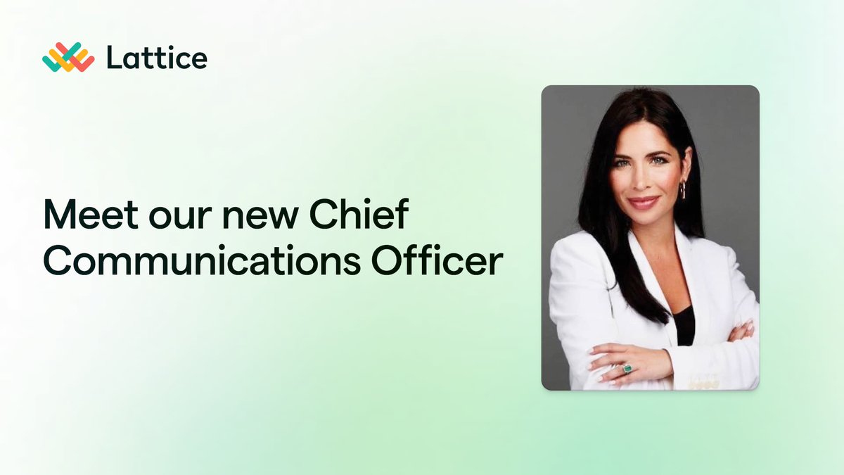 We’re thrilled to welcome our new Chief Communications Officer, Cheryl Sanclemente, to Lattice!

Learn more: bit.ly/44UXukK
