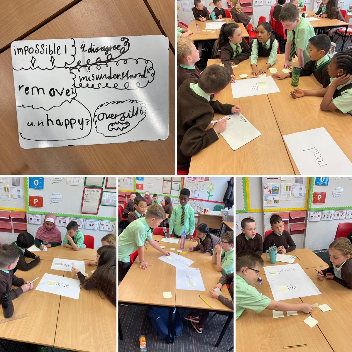 St_Denis_PS's tweet photo. Primary 4 have been developing their listening and talking skills as they work together to identify prefixes and suffixes. They have been also creating sentences using them! Great work ✏️👏🏼  #Collaboration
 @literacyfor_ALL https://t.co/g29MRq02vb