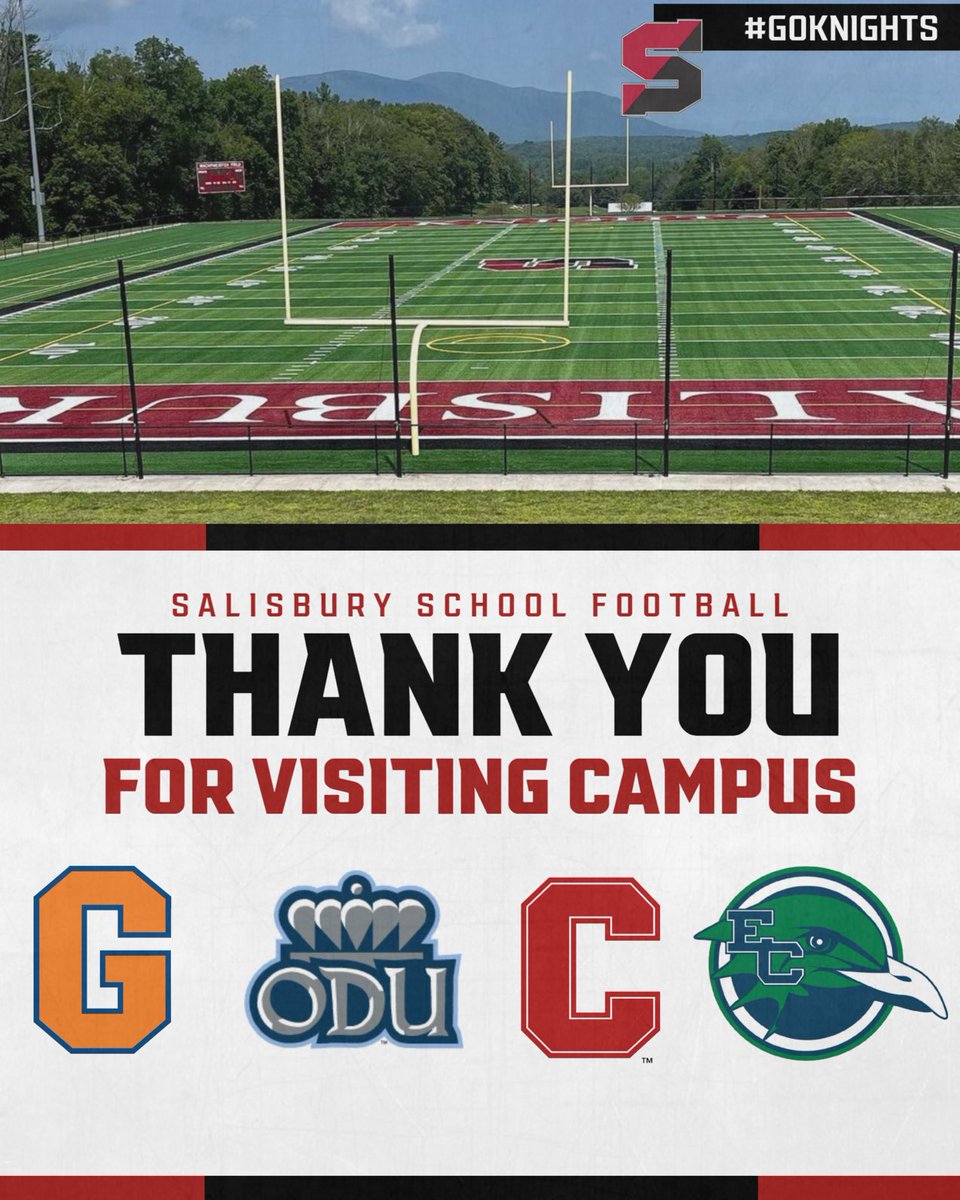 Thanks to all the coaches who visited Salisbury throughout the spring. Best of luck to all the student-athletes who will be competing in summer camps! ⁦@SarumAthletics⁩