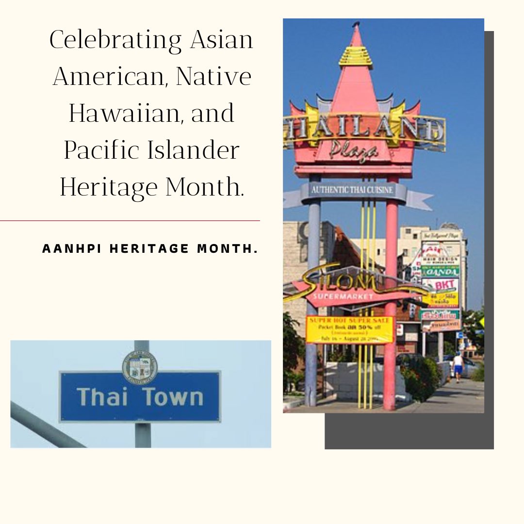 Thai Town in Central LA is the only officially recognized Thai Town in the US. It is home to about 60-plus Thai businesses. The LA City Council voted on 10/27/99, to designate the neighborhood as 'Thai Town.” It was proposed by then Councilwoman ⁦@Jackie4LAkids⁩