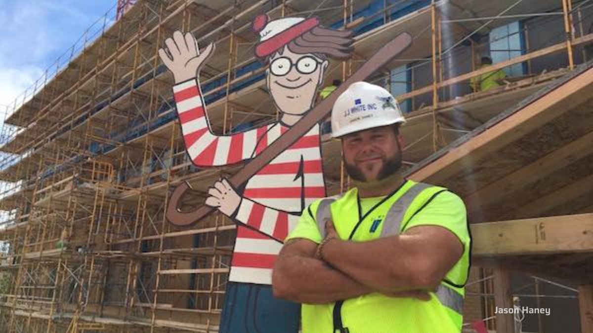 Jason Haney was working on a construction site next door to the Memorial Children’s Hospital in South Bend, Indiana when he had a brilliant idea to help cheer up the kids. With the help of his daughter he created an 8-foot-tall cut out of “Where’s Waldo” and began hiding it on