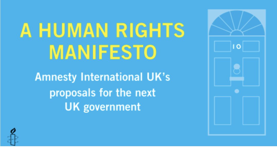 With a #generalelection called for 4th July, take a look at the @AmnestyUK Human Rights Manifesto. The next government must be elected on a mandate that is ambitious and progressive with regards to human rights protections. amnesty.org.uk/resources/huma…