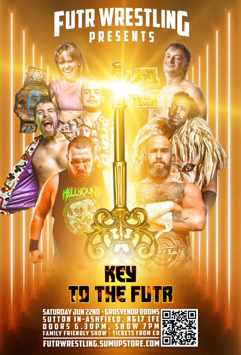 Tickets for our June 22nd event Key to the FUTR are now on sale at futrwrestling.sumupstore.com However due to the increase in costs in order to run the shows, As of June 1st, prices will be Front Row £12 or 4 for £40 Second Row £10 or 4 for £35 General Admission £8 or 4 for £30