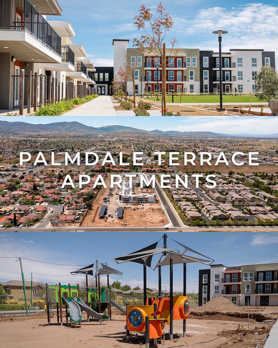 Our #PalmdaleTerrace project has come to life, helping us fulfill our mission of #transformingcommunities one project at a time.

Residents will enjoy community areas, picnic areas, a large children's play structure, dog park, & on-site managers.

#construction #affordablehousing