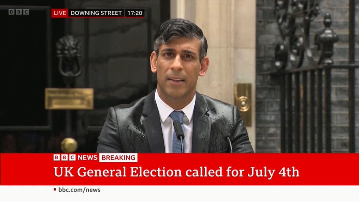 Sunk criticises ‘environmental dogma’ as he is drenched by rain calling the General Election Rain that scientists today confirmed today was much heavier and more prolonged in UK over the last 18 months because of climate change Who’s the one who is really being dogmatic, Rishi?