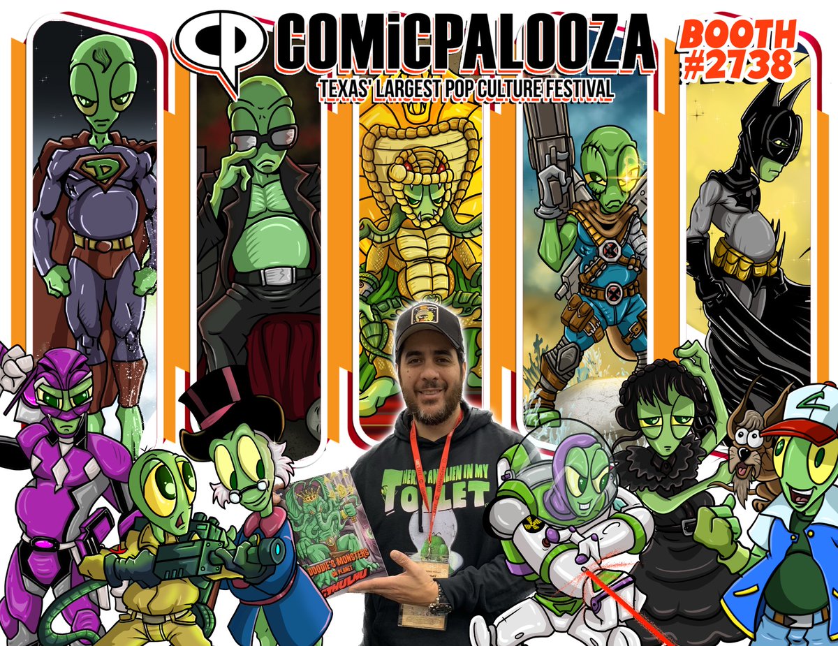 Can't wait to connect with #Houston Fans this weekend at @comicpalooza and introduce you to Doodie There's an Alien in my Toilet ® Booth 2738 doodiesworld.com

#art #artist #Doodie #alien #scifi #comics #Indiecomics #comiccon #Texas #booktour #cartoon #artistalley #myart