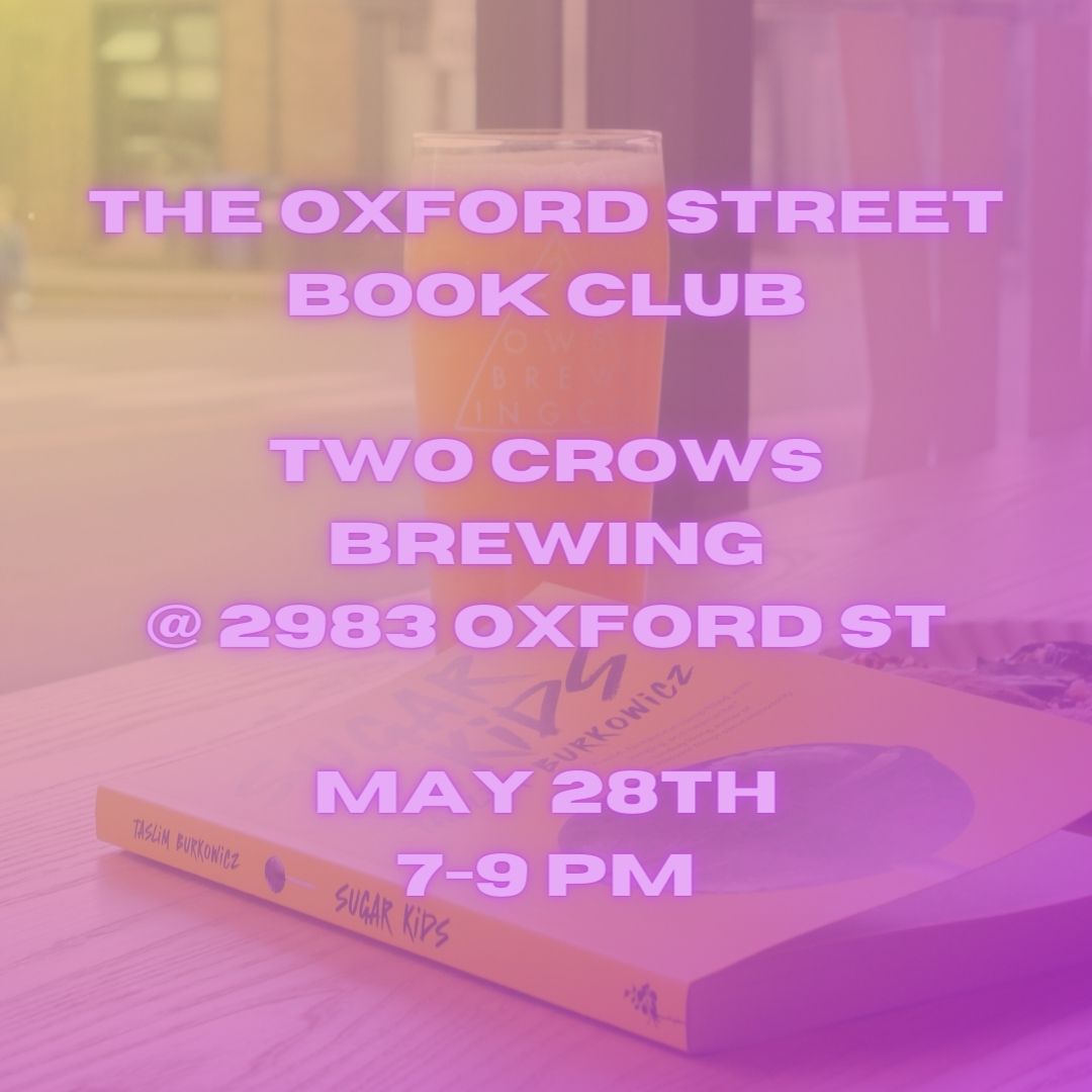 We are partnering up with our awesome neighbours across the street @2crowsoxford for a neighbourhood book club! Our first book is Sugar Kids by Taslim Burkowicz. Pick up your copy using promo code OXFORD for 20% off here: fernwoodpublishing.ca/book/sugar-kids