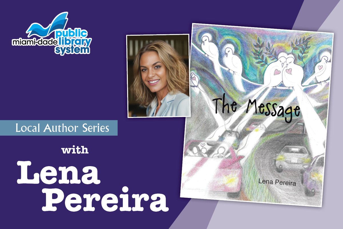 Join local author Lena Pereira for an engaging and enchanting reading of her book The Message followed by a fun coloring activity this Saturday, May 25 at 2 p.m. at the Miami Beach Regional Library. Register at spr.ly/6013dLT4S. #MDPLSAuthorSeries