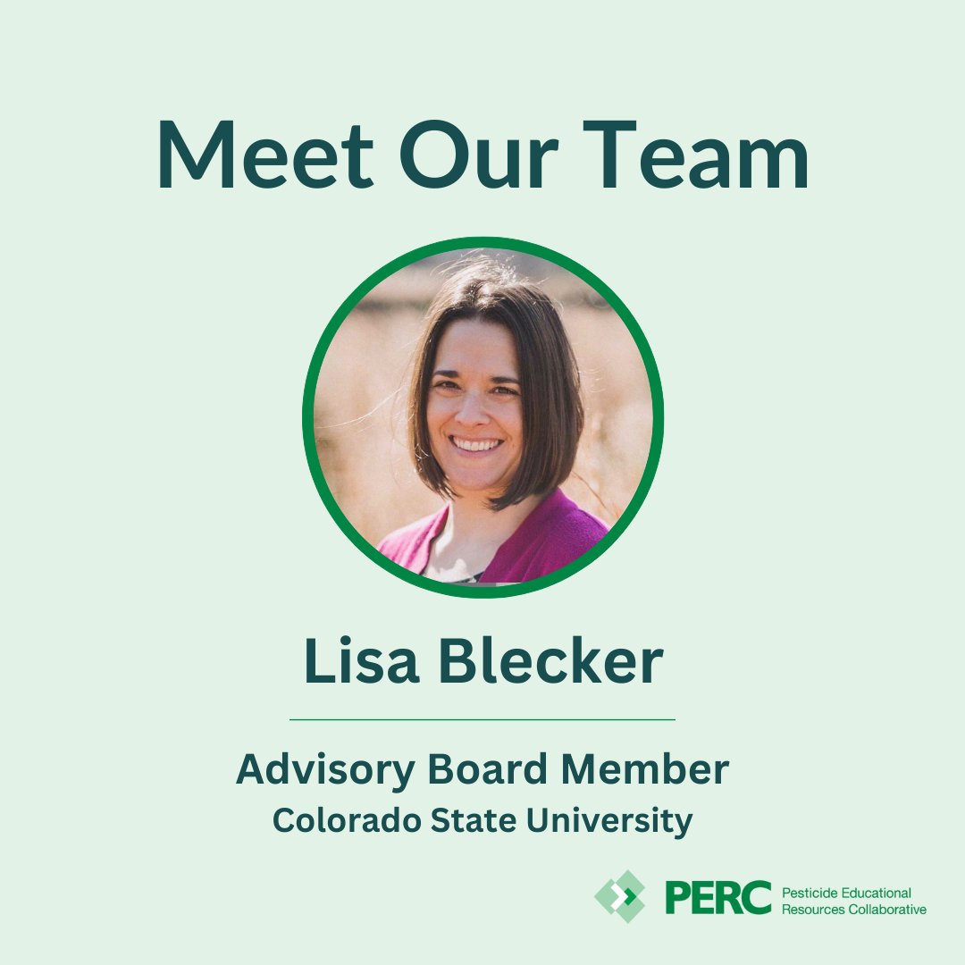 Meet Advisory Board Member Lisa Blecker! 💚 Lisa is a Pesticide Safety Educator at Colorado State University and serves as the Administrator for the Pesticide Regulatory Education Program (PREP). She’s also a member of AAPSE and holds a pesticide applicator’s certificate! 👏