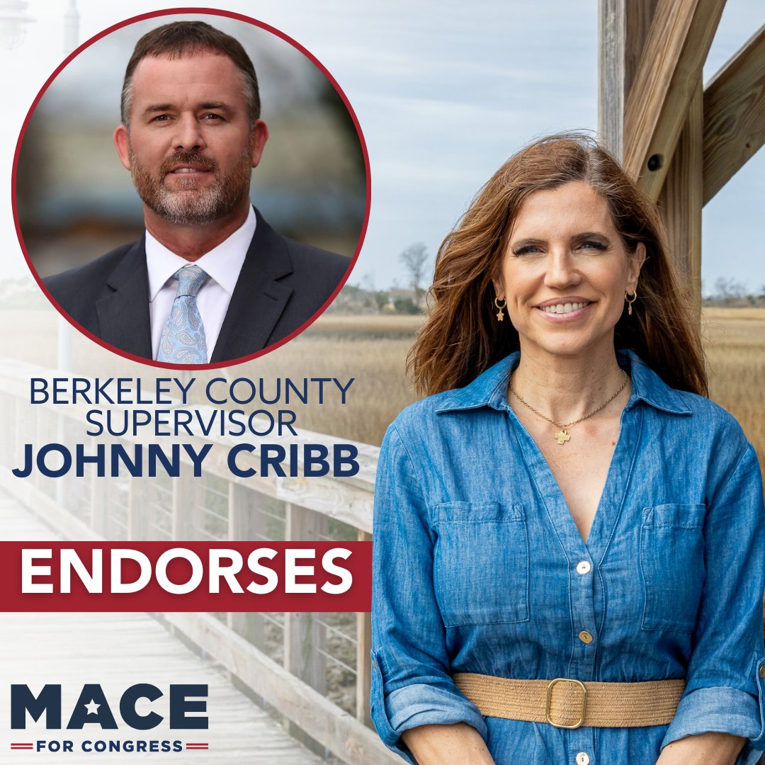 ENDORSED by Berkeley County Supervisor Johnny Cribb! 🇺🇸 “Nancy’s assistance recently on a dredging project, that was plagued with delays and associated budget shortfalls. What was communicated as 'months' in delays was solved in two 'days'.'