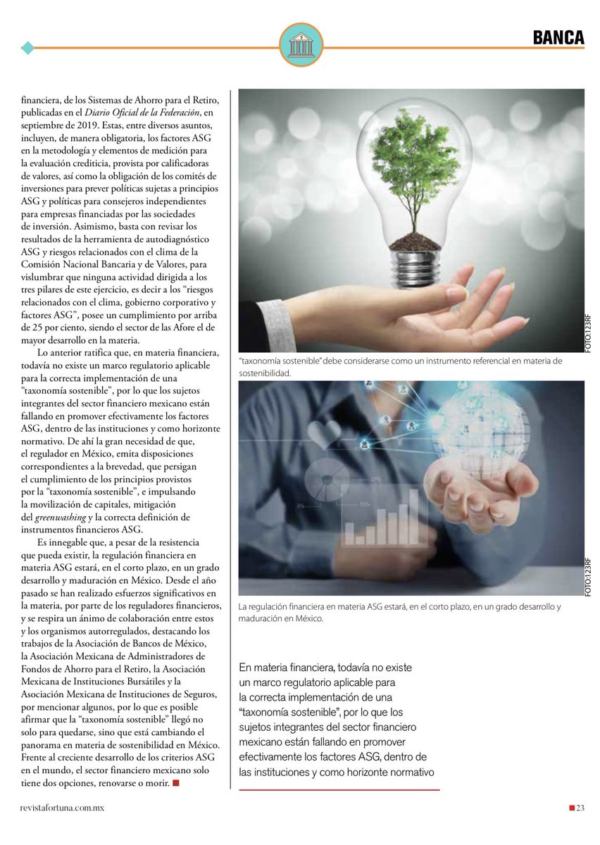 BWiseRBC's tweet image. Nuestro Of Counsel y líder de la práctica en materia de Derecho Financiero y Bursátil, @abdfh7, escribió para @Revista, un artículo sobre el sector financiero mexicano frente a los Criterios ASG. Aquí, el artículo completo.

Somos #BWISE, proveemos #SolucionesLegales