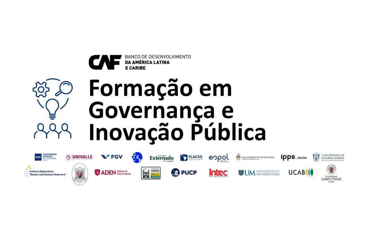 #Brasil🇧🇷 ⏱️Último dia de inscrição! 🚨 #AprendaComOCAF e participe da 3ª edição do Curso de Formação em Governança e Inovação Pública. 🎓🌐 Junte-se a nós e à @FGV para fortalecer seus conhecimentos em inovação pública, Govtech, transformação digital, gênero, diversidade e