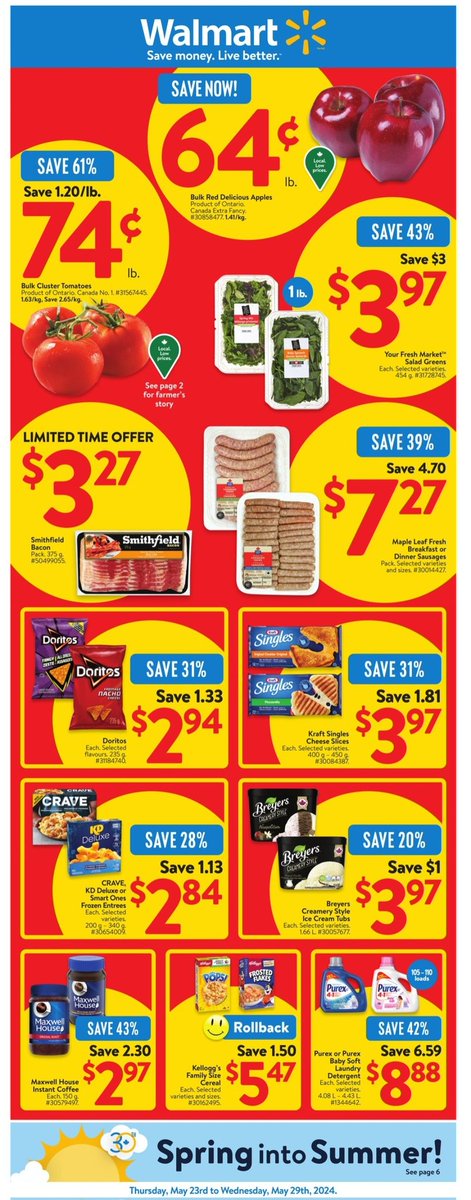 In case anyone was wondering if Loblaws competitors was paying attention to the #BoycottLoblaws, take a look at this #Walmart flyer. They don't want to be next. Hmm...maybe we should keep the boycott going through the summer? 🤔