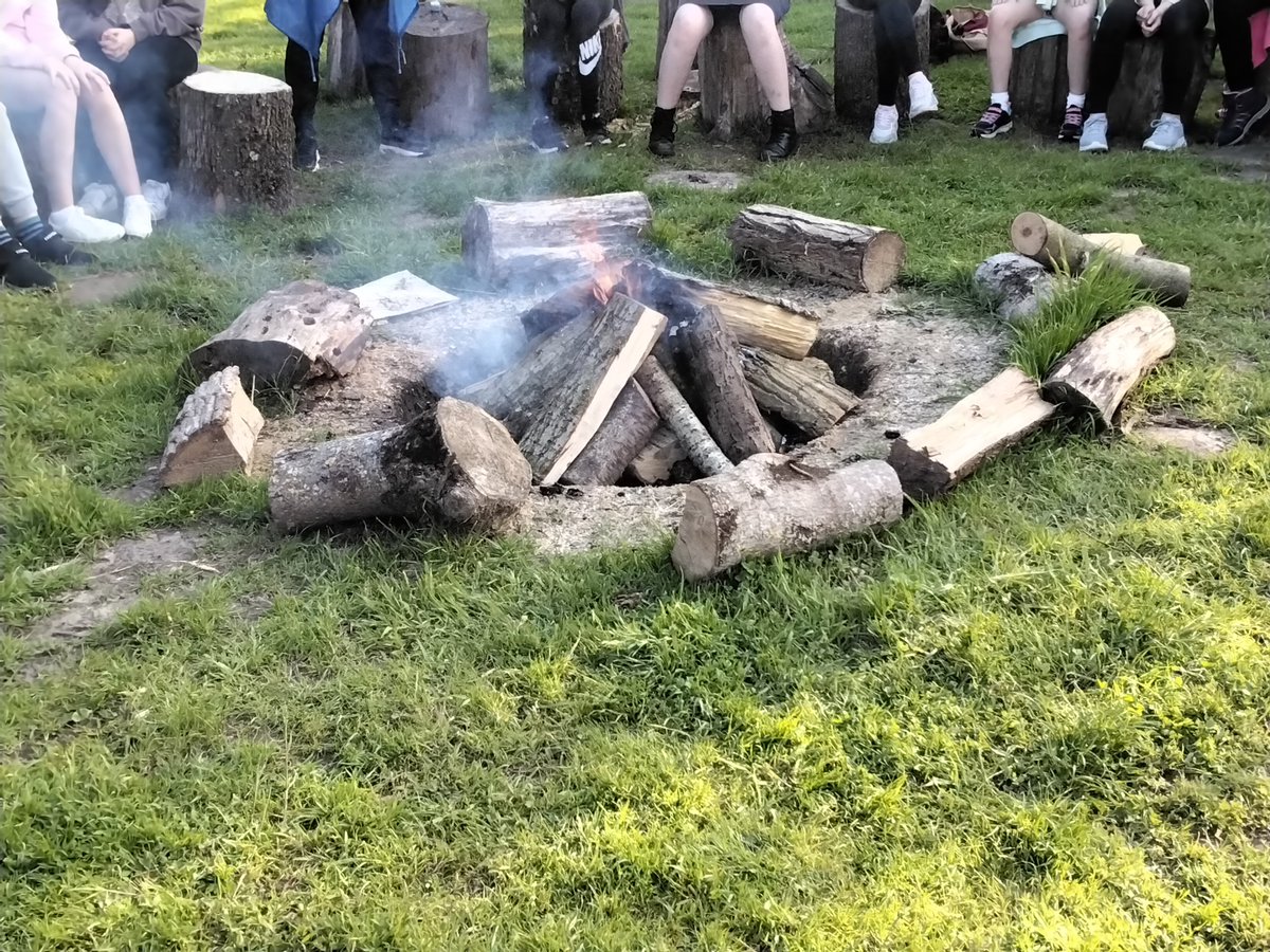 This evening we are enjoying a campfire.