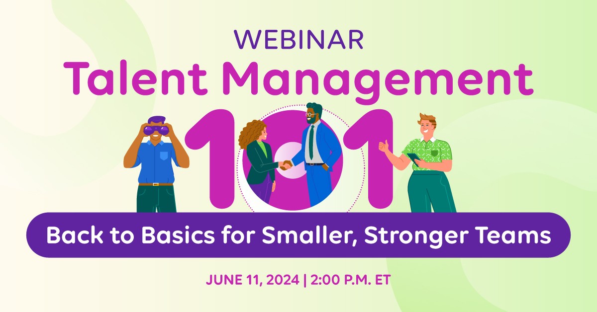 Is your small business facing challenges in attracting and retaining talent? Join UKG's webinar with David Drees and Susan Hurwitz to learn how to improve your recruitment, hiring, and retention strategies for better talent management. ukg.inc/3VeJwak