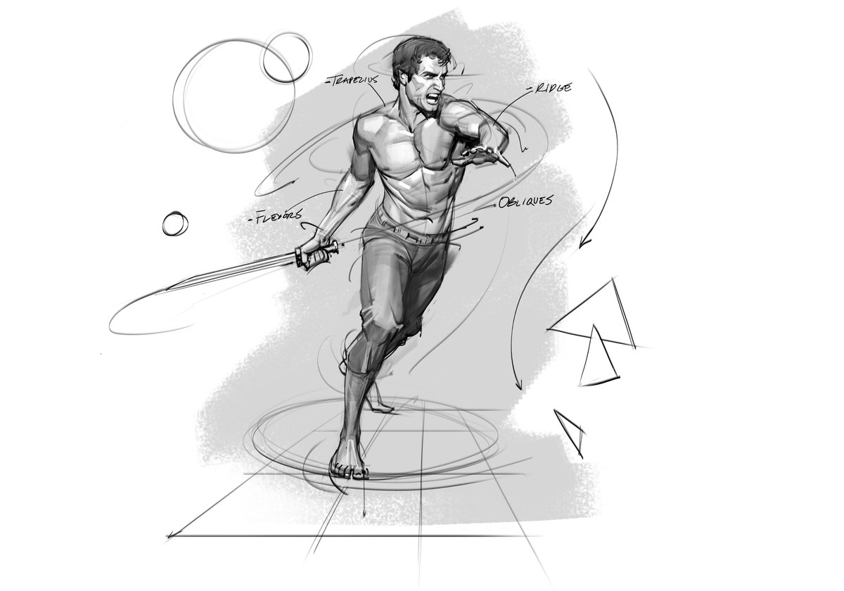 Morning figure drawing! Trying to maintain gesture while rendering a little more. #figuredrawing #gesturedrawing #lineart #art #shading #muscles #henrycavill #torso #humananatomy #gottogetbetter #sketches #doodles #dynamicpose #warrior