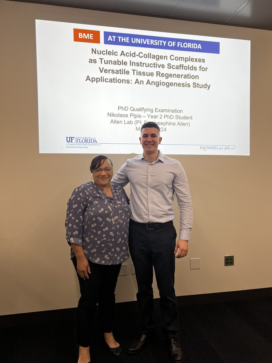 Nikolaos Pipis (@nikolaospipis) on Twitter photo Thrilled to announce I passed my PhD proposal defense and am now a PhD candidate <a href="/UFBME/">UF BME</a>! Huge thanks to <a href="/MSEJAllen/">Josephine Allen</a> for her guidance and to my committee for their invaluable feedback. 
More exciting updates coming soon! Thrilled to announce I passed my PhD proposal defense and am now a PhD candidate <a href="/UFBME/">UF BME</a>! Huge thanks to <a href="/MSEJAllen/">Josephine Allen</a> for her guidance and to my committee for their invaluable feedback. 
More exciting updates coming soon!