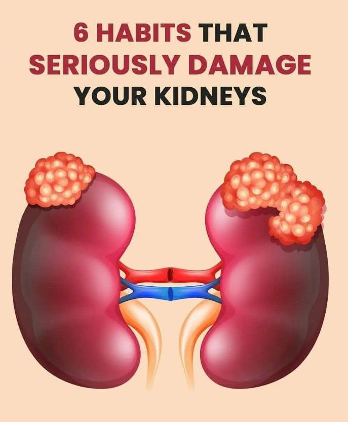 6 habits that cause kidney damage