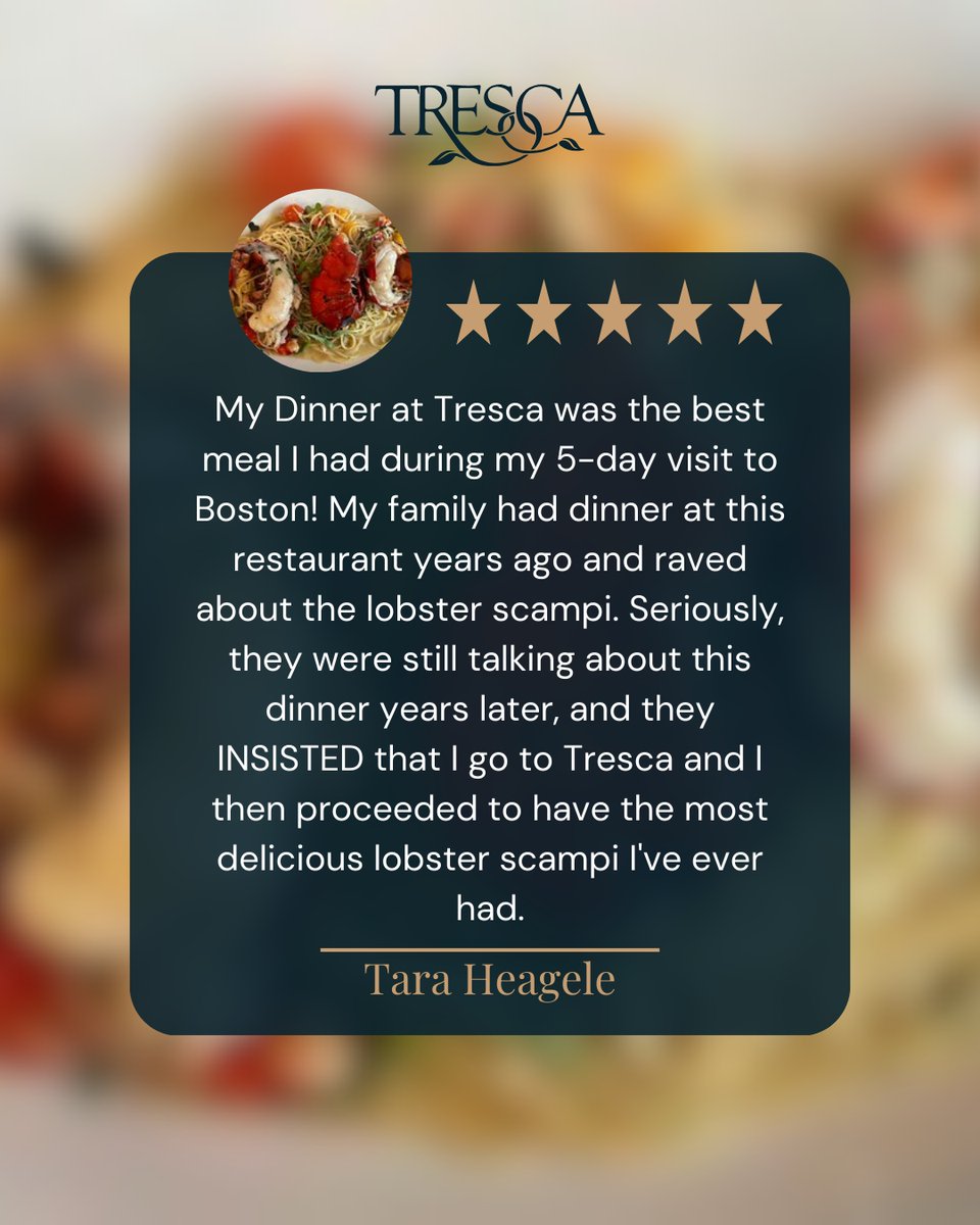 'They were still talking about this dinner years later'

#trescanorthend #customerreviews