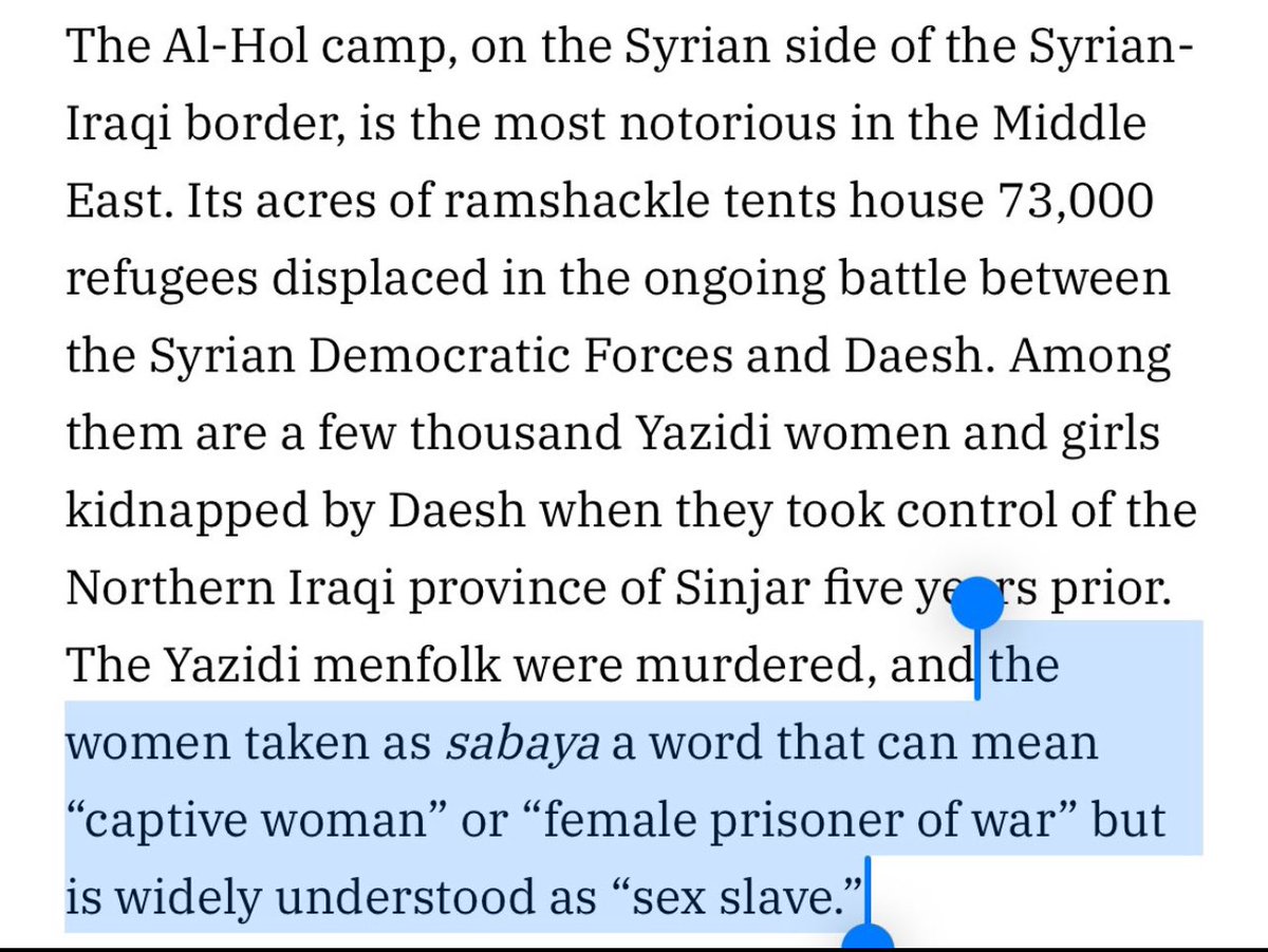 The Yazidi women would like a word: