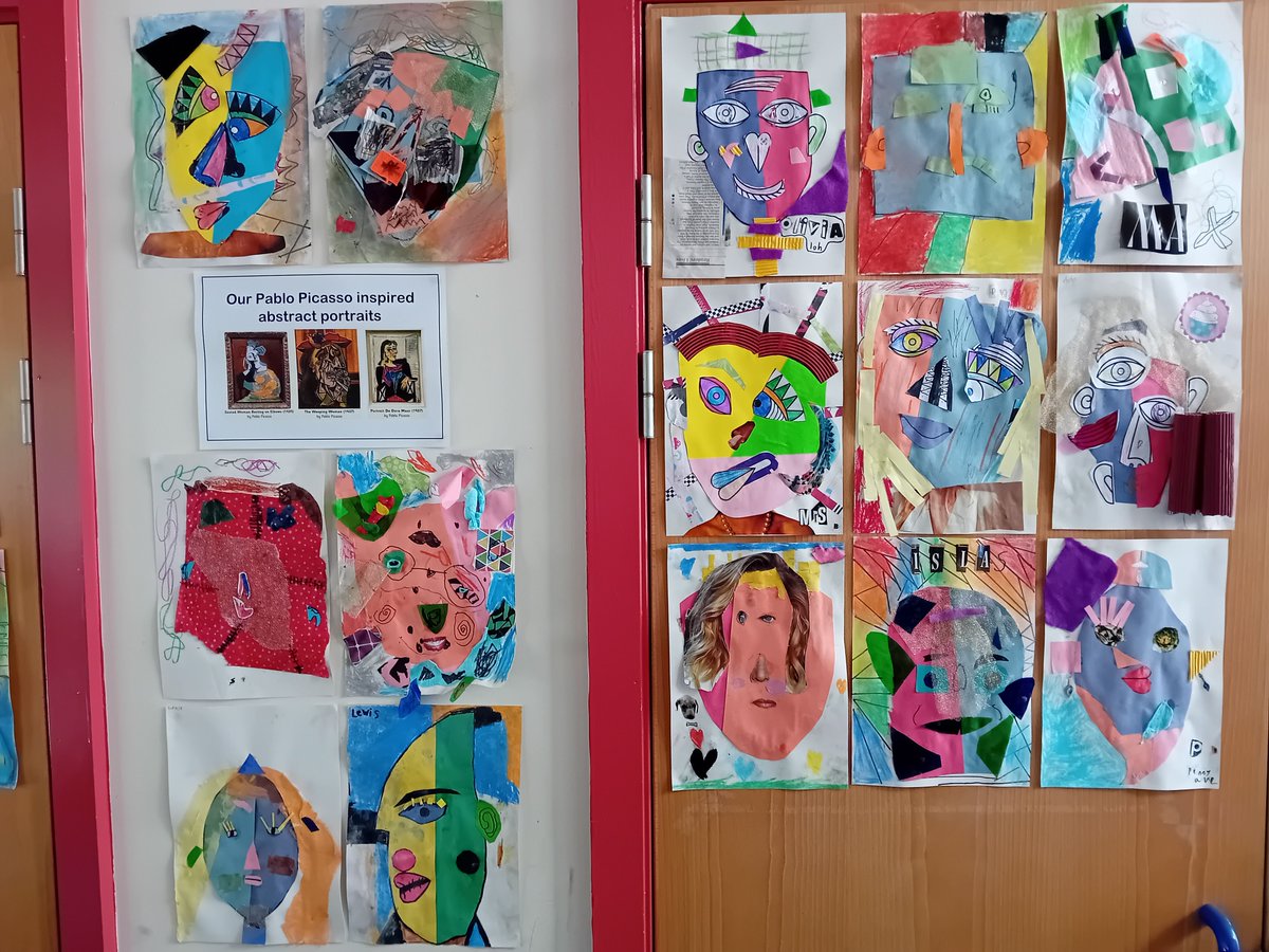 #Northleaze2 had such fun creating these abstract collage portraits in the style of Pablo Picasso. Don't they all look fabulous and unique?