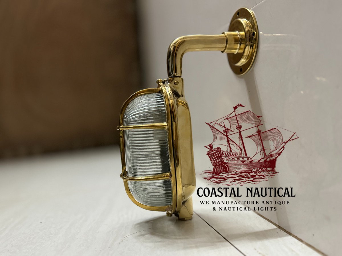 Excited to share the latest addition to my #etsy shop: Antique Maritime Ship New Solid Brass Swan PassageWay Wall Bulkhead Light etsy.me/3Kfazfk #gold #halloween #bedroom #glass #yes #clear #angled #walllight #bulkheadlight