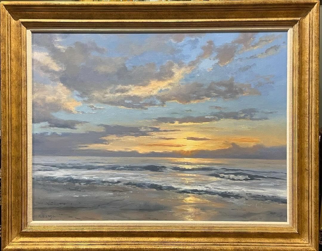 🖼️ @paulaholtzclawart #NewWorksWednesday “Reflecting Sun” 30 x 40. So ready for days and evenings at the coast! Available at Highlands Art Gallery in Lambertville, New Jersey. #coastalart #highlandsartgallery #paulaholtzclawart #coastalliving #ourstat… instagr.am/p/C7SX7aUPUr0/
