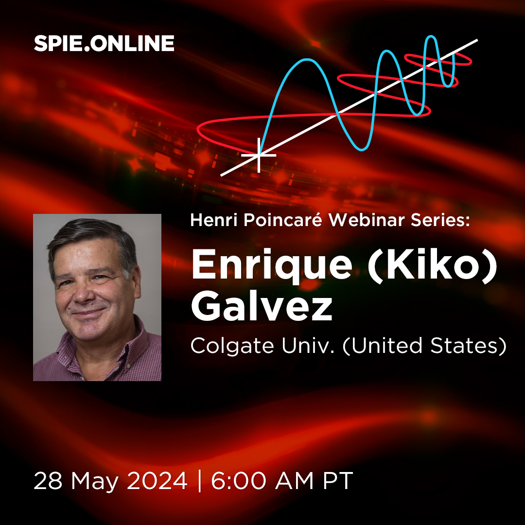 Join us on 28 May for the next Henri Poincare Webinar! Our guest speaker is Enrique Galvez, professor of #physics and astronomy @colgateuniv. He will describe a new form of Mueller #polarimetry with nonlocal properties. Sign up here: spie-org.zoom.us/webinar/regist…