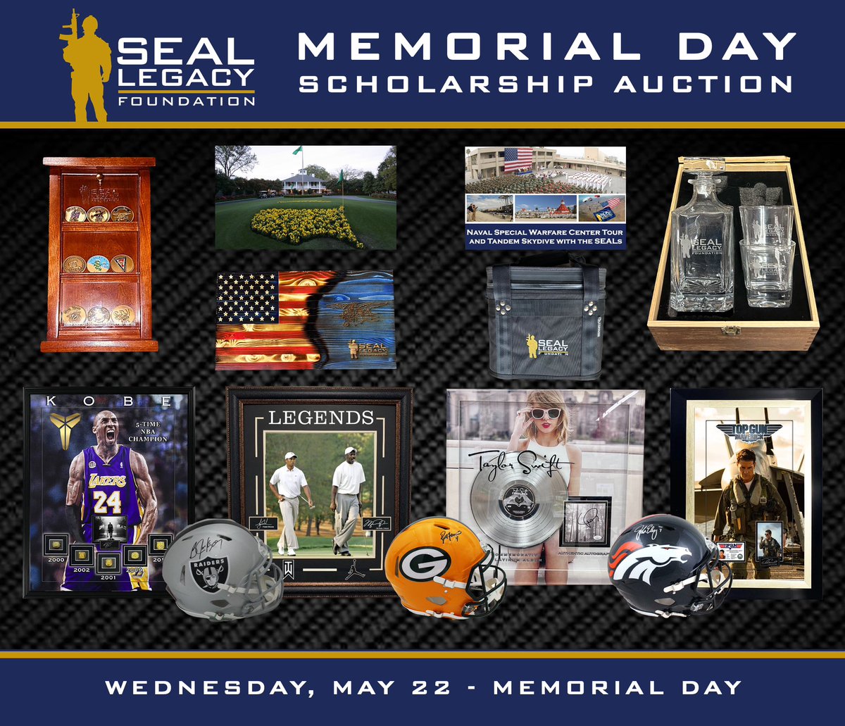 The Memorial Day Online Scholarship Auction is OPEN! This is your opportunity to win some incredible once-in-a-lifetime experiences, memorabilia, and other items while supporting our U.S. Navy SEALs! 🇺🇸 REGISTER AND BID NOW AT: seallegacy.org/auction24