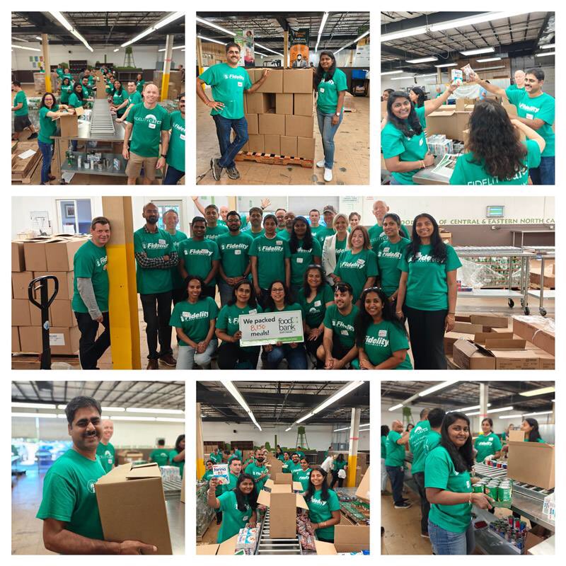 Lmergia's tweet photo. This was great! Volunteering at the Durham Food Bank and packing 8,150 meals in just 2 hours. Every meal we packed will have a positive impact on someone in need and I feel honored that I got to participate in giving back to the community🙌
#FidelityAssociate #FidelityCaresMonth https://t.co/jofa0Mr3H9