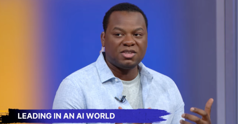 InkhousePR's tweet photo. Our client, @RobinAI_UK CEO @MrRichRobinson joined @NBCUAcademy for the #AI and growth panel at the #NextLevelSummit – watch below to learn how leaders are navigating this new and challenging landscape 📺