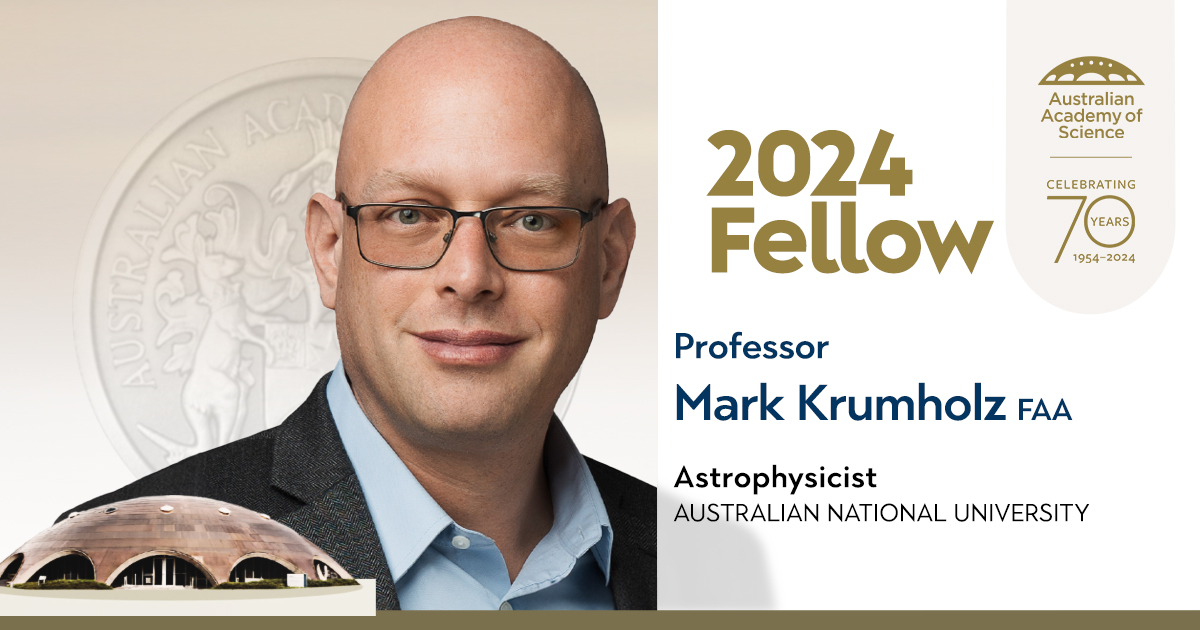 Prof Mark Krumholz FAA (@ourANU) has been elected a Fellow for his groundbreaking work in astrophysics, focusing on star formation and the interstellar medium. Mark's innovative computational methods have propelled the field forward, earning him international accolades and