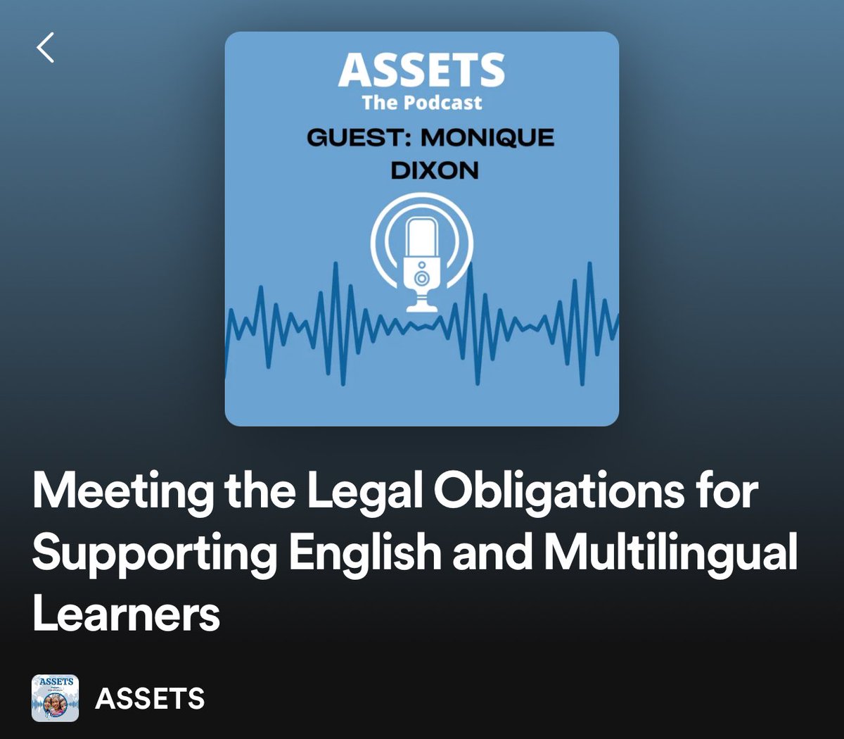 People ask about the legal obligations of supporting multilingual learners and their civil rights in education. This podcast episode answers a lot of common questions. open.spotify.com/episode/05mWcG…