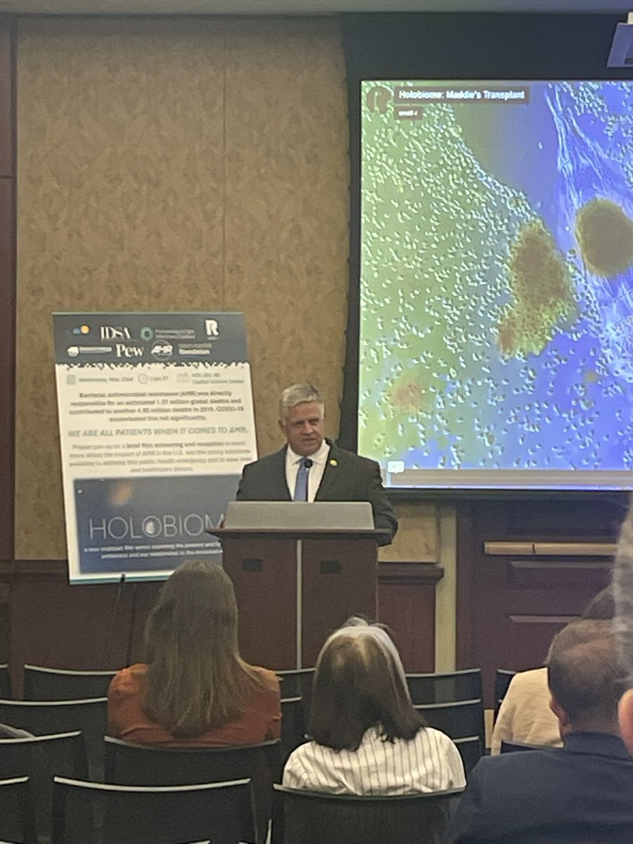 Thank you @RepDrewFerguson for your leadership on #antimicrobialresistance & the path forward with the #PASTEURAct. To better address increasing challenges of #AMR we MUST have a supportive infrastructure to protect & save lives from resistant infections. #HolobiomeontheHill